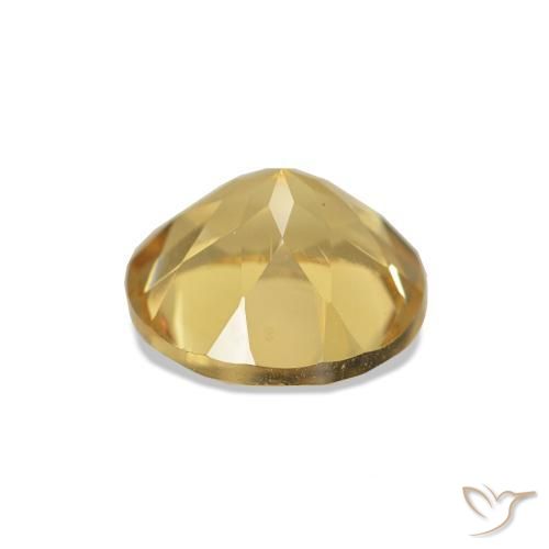 Citrine Gemstone in 7 mm (calibrated) Size for Sale, Citrine Stone in Golden Orange Color