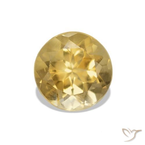 1.20ct Light Yellow Citrine, Round, VVS-VS
