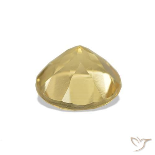 Citrine Gemstone in 7 mm (calibrated) Size for Sale, Citrine Stone in Light Golden-Yellow Color