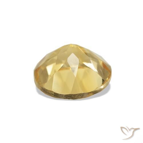 Citrine Gemstone in 7 mm (calibrated) Size for Sale, Citrine Stone in Light Gold Color