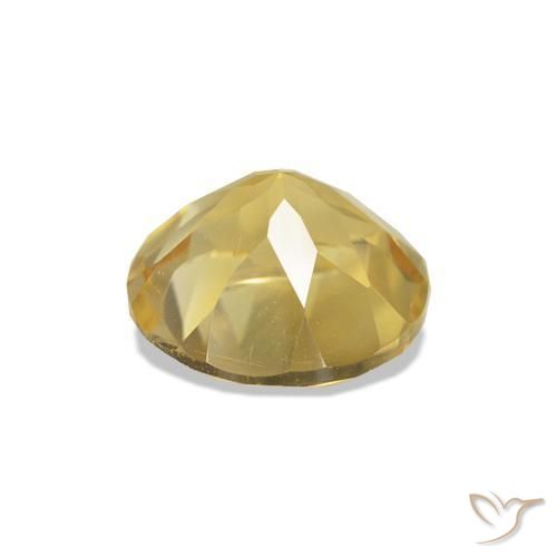 Citrine Gemstone in 7 mm (calibrated) Size for Sale, Citrine Stone in Light Gold Color