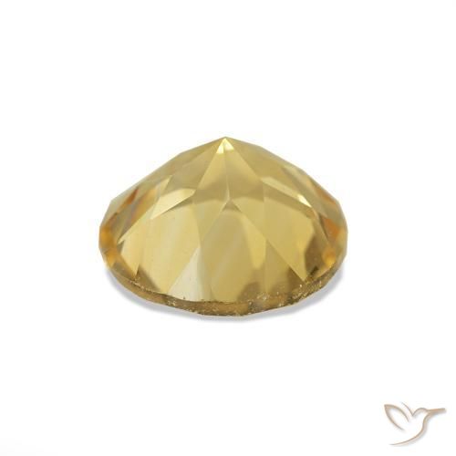 Citrine Gemstone in 7 mm (calibrated) Size for Sale, Citrine Stone in Light Gold Color