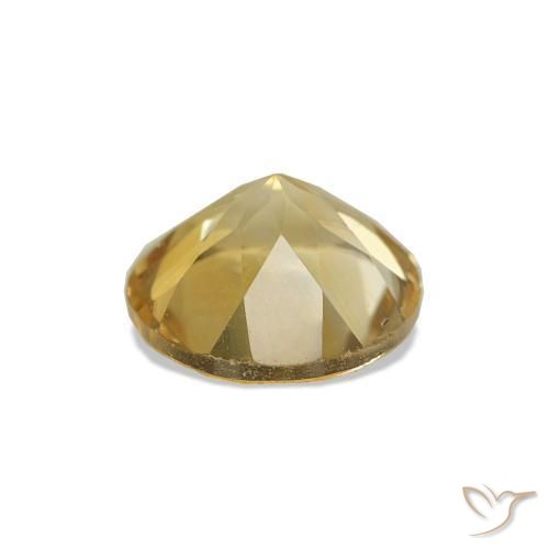 Citrine Gemstone in 7 mm (calibrated) Size for Sale, Citrine Stone in Light Golden-Yellow Color