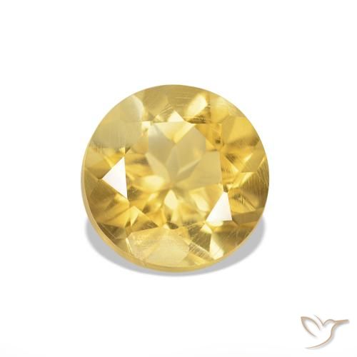1.09ct Light Gold Citrine, Round, VS