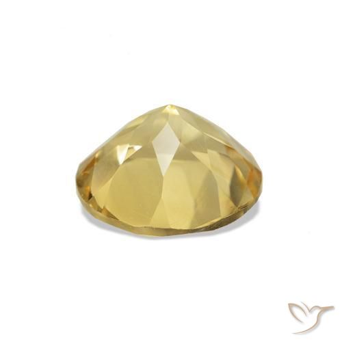 Citrine Gemstone in 7 mm (calibrated) Size for Sale, Citrine Stone in Light Golden-Yellow Color
