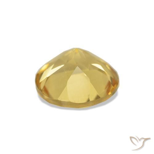 Citrine Gemstone in 7 mm (calibrated) Size for Sale, Citrine Stone in Light Gold Color