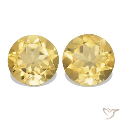 2.29ctw Light Golden-Yellow Citrine, Round, VVS-VS