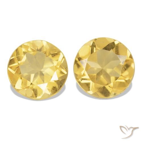 1.99ctw Light Golden-Yellow Citrine, Round, VS
