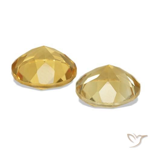Citrine Gemstones in 7 mm (calibrated) Size for Sale, Citrine Stones in Light Gold Color