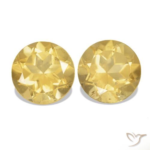 2.41ctw Light Gold Citrine, Round, VS