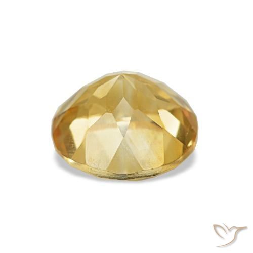 Citrine Gemstone in 7 mm (calibrated) Size for Sale, Citrine Stone in Gold Color
