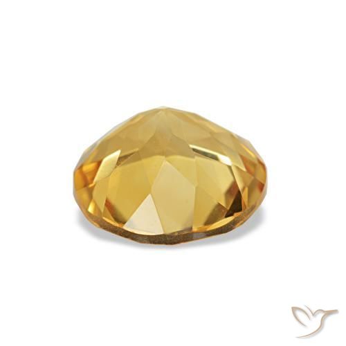 Citrine Gemstone in 8 mm (calibrated) Size for Sale, Citrine Stone in Medium Yellow Color