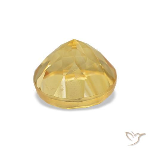 Citrine Gemstone in 7 mm (calibrated) Size for Sale, Citrine Stone in Goldenrod Yellow Color