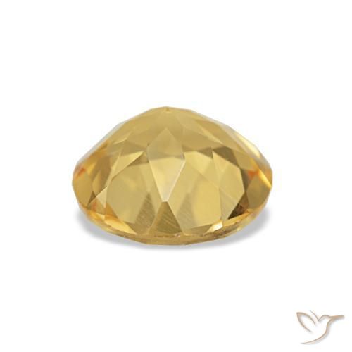 Citrine Gemstone in 7.5 mm (calibrated) Size for Sale, Citrine Stone in Rich Yellow Color