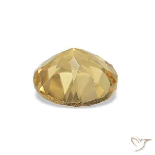 Citrine Gemstone in 7 mm (calibrated) Size for Sale, Citrine Stone in Medium Gold Color