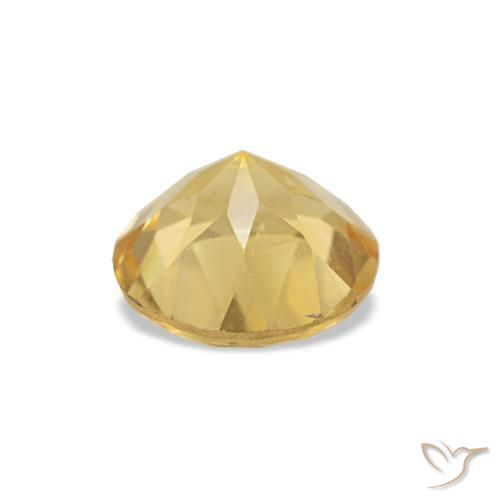Citrine Gemstone in 7 mm (calibrated) Size for Sale, Citrine Stone in Goldenrod Yellow Color