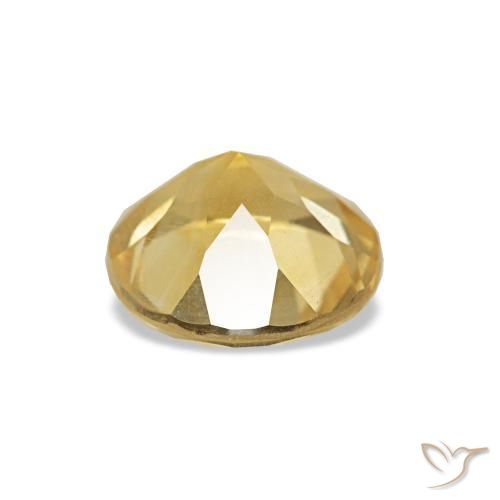 Citrine Gemstone in 7 mm (calibrated) Size for Sale, Citrine Stone in Warm Yellow Color