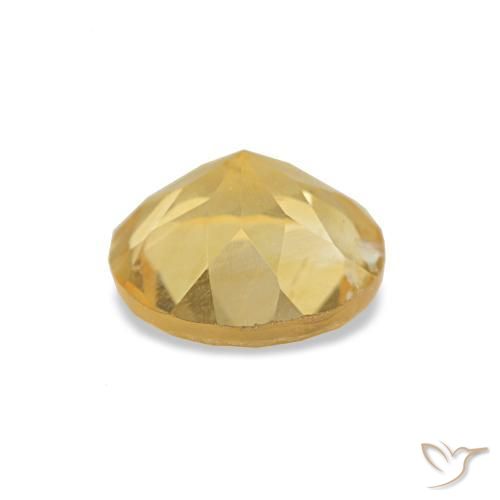 Citrine Gemstone in 7 mm (calibrated) Size for Sale, Citrine Stone in Medium Yellow Color