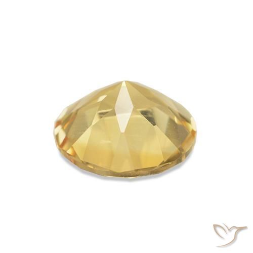 Citrine Gemstone in 7 mm (calibrated) Size for Sale, Citrine Stone in Medium Golden Color