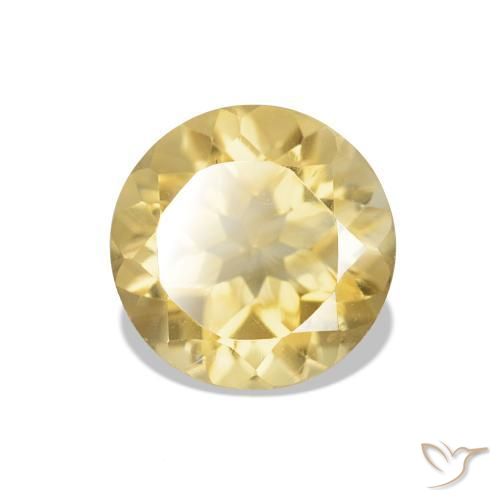 1.11 ct Golden Citrine Stone, Natural Citrine in Round Facet Shape for Sale