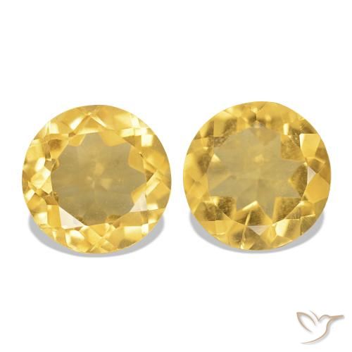 2.10ctw Medium Golden Citrine, Round, VS