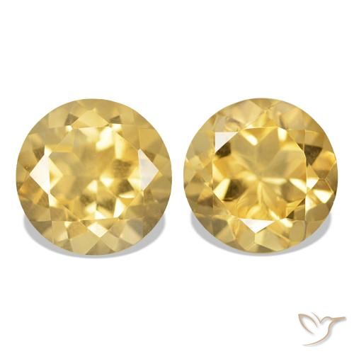 2.66ctw Light Golden Citrine, Round, VS