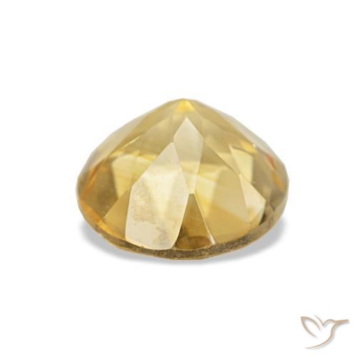 Citrine Gemstone in 7 mm (calibrated) Size for Sale, Citrine Stone in Light Gold Color