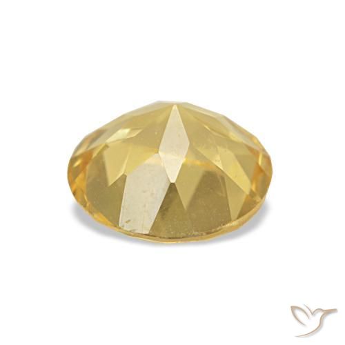 Citrine Gemstone in 7 mm (calibrated) Size for Sale, Citrine Stone in Light Golden-Yellow Color