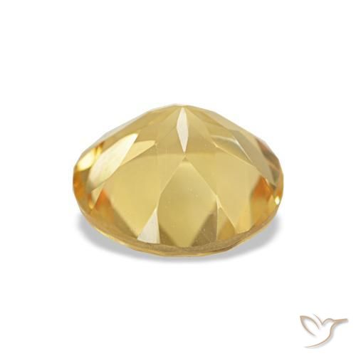 Citrine Gemstone in 7 mm (calibrated) Size for Sale, Citrine Stone in Light Golden-Yellow Color