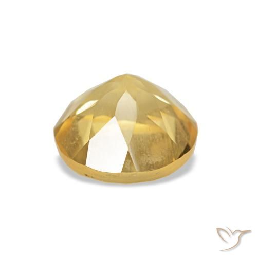 Citrine Gemstone in 7 mm (calibrated) Size for Sale, Citrine Stone in Light Golden-Yellow Color