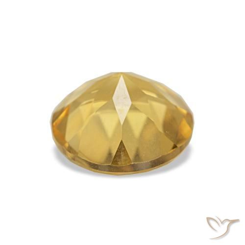 Citrine Gemstone in 7 mm (calibrated) Size for Sale, Citrine Stone in Light Gold Color