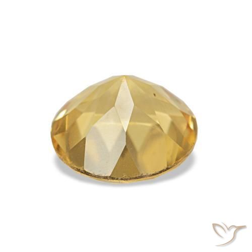 Citrine Gemstone in 7 mm (calibrated) Size for Sale, Citrine Stone in Light Gold Color