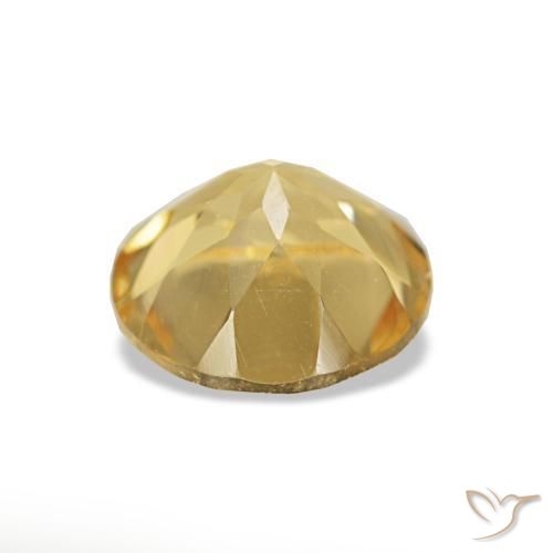 Citrine Gemstone in 7 mm (calibrated) Size for Sale, Citrine Stone in Light Gold Color