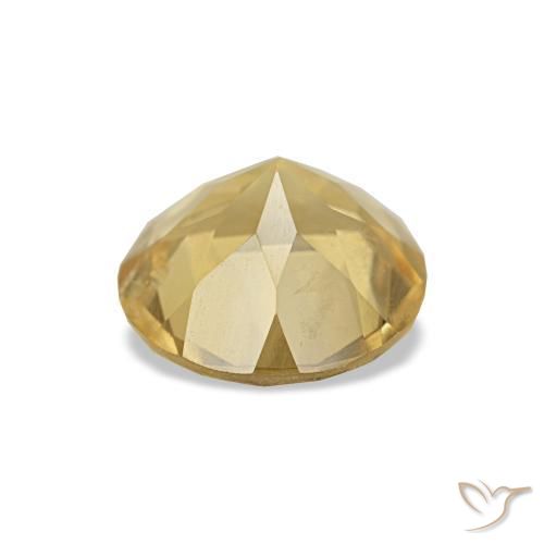 Citrine Gemstone in 7 mm (calibrated) Size for Sale, Citrine Stone in Light Golden-Yellow Color