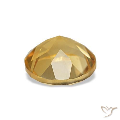Citrine Gemstone in 7 mm (calibrated) Size for Sale, Citrine Stone in Light Gold Color