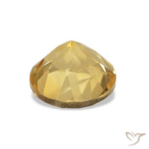 Citrine Gemstone in 7 mm (calibrated) Size for Sale, Citrine Stone in Light Golden-Yellow Color