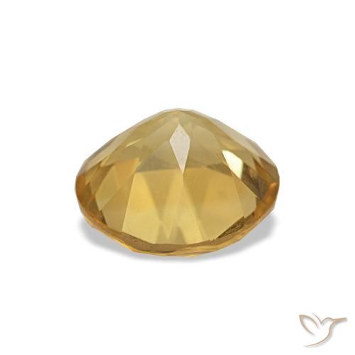 Citrine Gemstone in 7 mm (calibrated) Size for Sale, Citrine Stone in Light Yellow Color