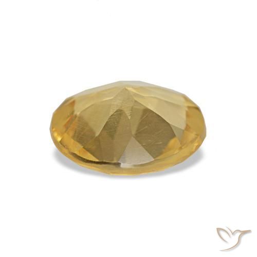 Citrine Gemstone in 7.5 mm (calibrated) Size for Sale, Citrine Stone in Medium Yellow Color