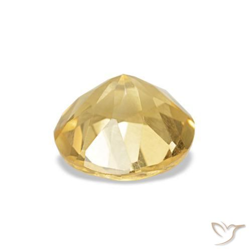 Citrine Gemstone in 7 mm (calibrated) Size for Sale, Citrine Stone in Light Gold Color