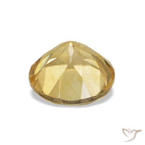 Citrine Gemstone in 7 mm (calibrated) Size for Sale, Citrine Stone in Light Golden-Yellow Color