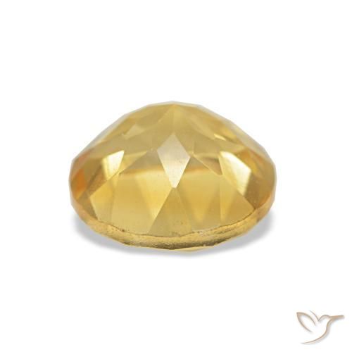 Citrine Gemstone in 7 mm (calibrated) Size for Sale, Citrine Stone in Light Golden-Yellow Color