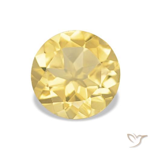 1.08ct Light Golden-Yellow Citrine, Round, VVS