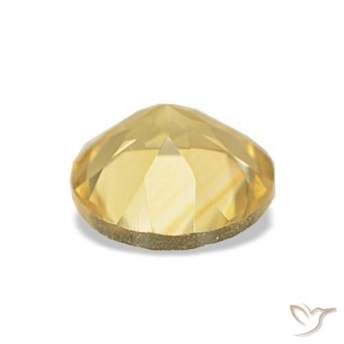 Citrine Gemstone in 7 mm (calibrated) Size for Sale, Citrine Stone in Light Golden-Yellow Color