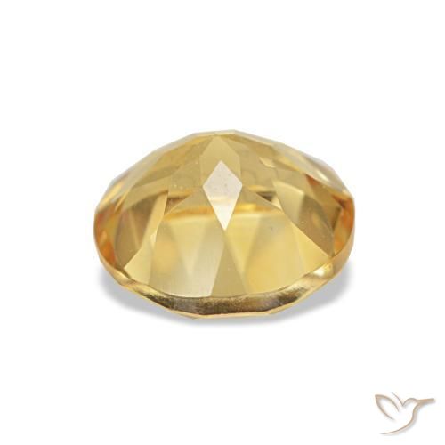 Citrine Gemstone in 7 mm (calibrated) Size for Sale, Citrine Stone in Light Golden-Yellow Color