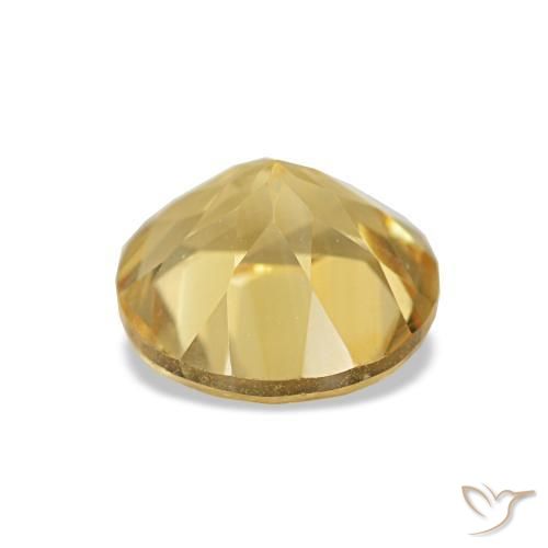 Citrine Gemstone in 7 mm (calibrated) Size for Sale, Citrine Stone in Light Gold Color