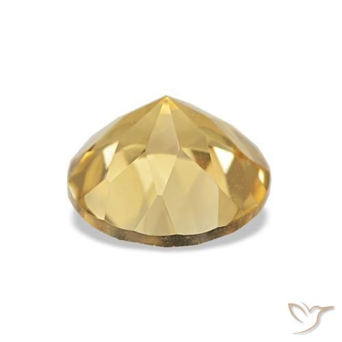 Citrine Gemstone in 7 mm (calibrated) Size for Sale, Citrine Stone in Light Golden-Yellow Color