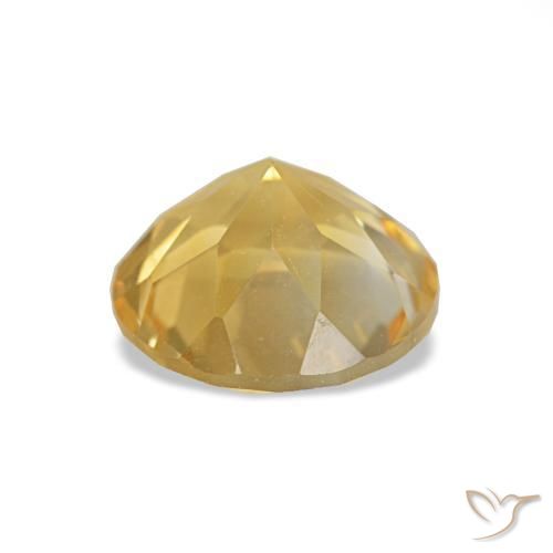 Citrine Gemstone in 7 mm (calibrated) Size for Sale, Citrine Stone in Golden Orange Color