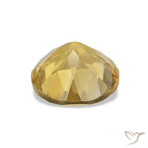 Citrine Gemstone in 7 mm (calibrated) Size for Sale, Citrine Stone in Light Gold Color