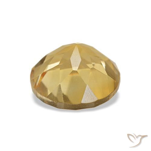 Citrine Gemstone in 7 mm (calibrated) Size for Sale, Citrine Stone in Medium Gold Color