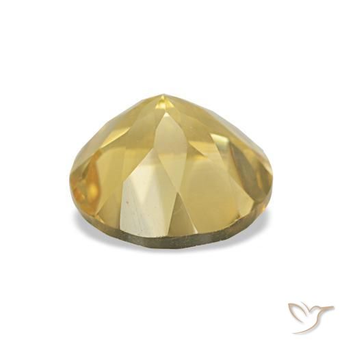 Citrine Gemstone in 7 mm (calibrated) Size for Sale, Citrine Stone in Light Gold Color
